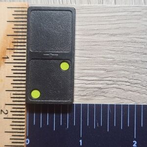 Blank 2 Vintage Whitman Replacement Domino Large Black Plastic Color Dots Domino